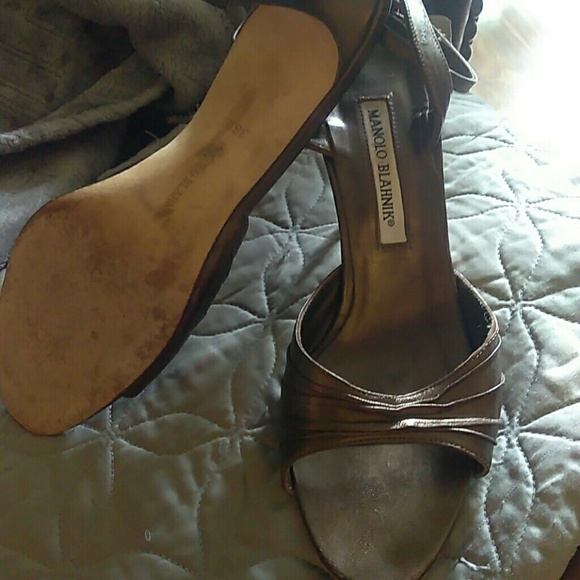 🌸 SOLD🌸    MANOLO BLAHNIKS-BRONZE - Picture 4 of 6